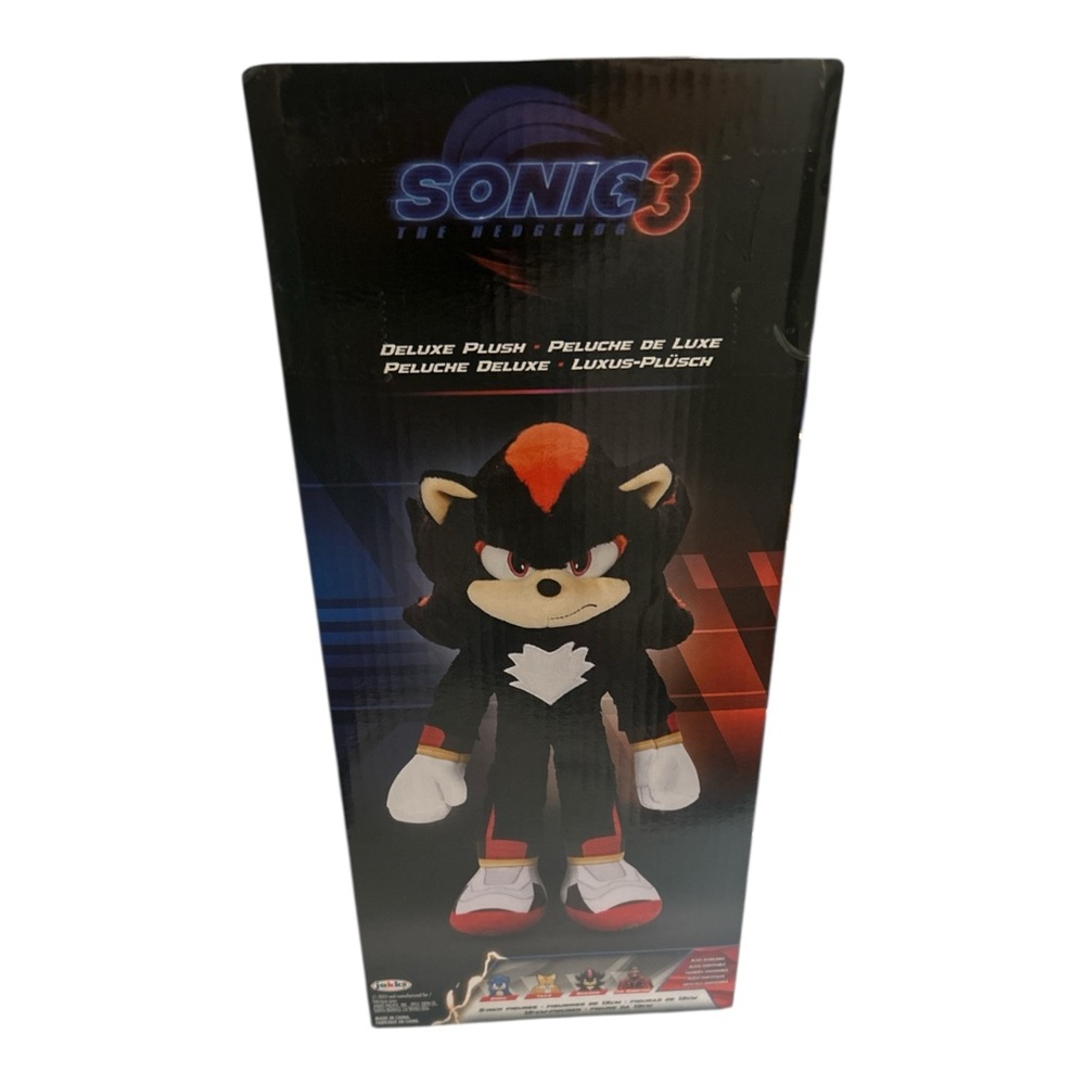 Sonic the Hedgehog 3 Shadow Deluxe Plush NIB Collectible Toy (2024) - Picture 3 of 5
